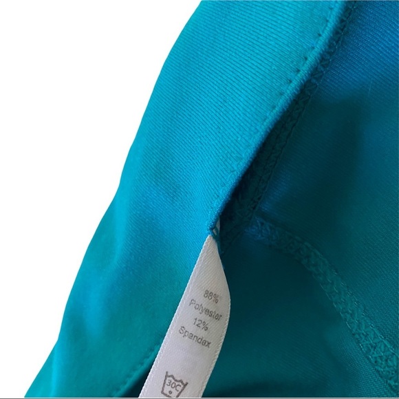 Kyodan Turquoise Blue Full-Zip 2 Slit Pockets Athleisure Track Jacket Women’s M - Picture 7 of 10